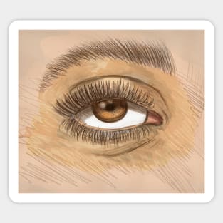 Eye | Doodle Art | Digital Artwork by Artist Haitam Ouahabi Sticker